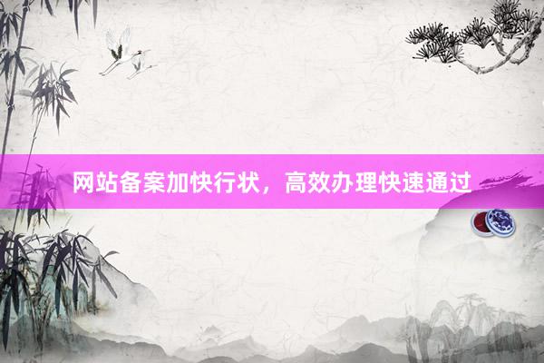 网站备案加快行状，高效办理快速通过