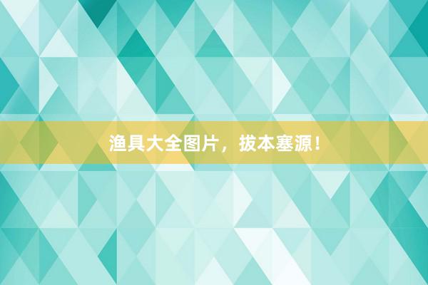 渔具大全图片，拔本塞源！